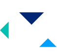 Three blue and green triangles